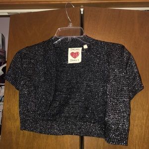 Black Sparkle Bolero